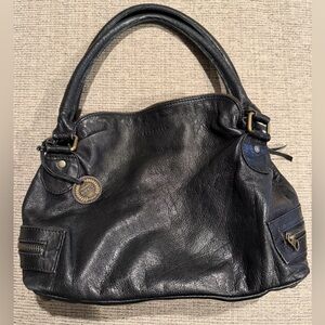 Wanderers Travel Co. Manhattan Handbag – Black Leather Purse Very Good Condition